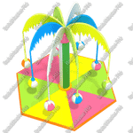 Электрическая карусель детская 4KIDS "Кокосовая пальма"