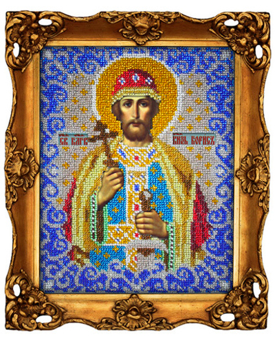 "Икона.Святой князь Борис"-L- 36  вышивка