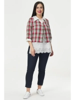 Брюки джинсовые прямые укороченные