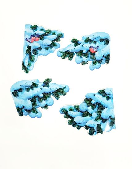 Новогодние многоразовые наклейки, 26 * 30 см