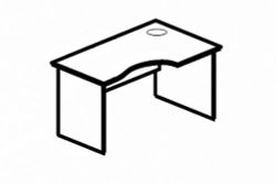 Стол эргономичный правый Рубин 41.(42).47