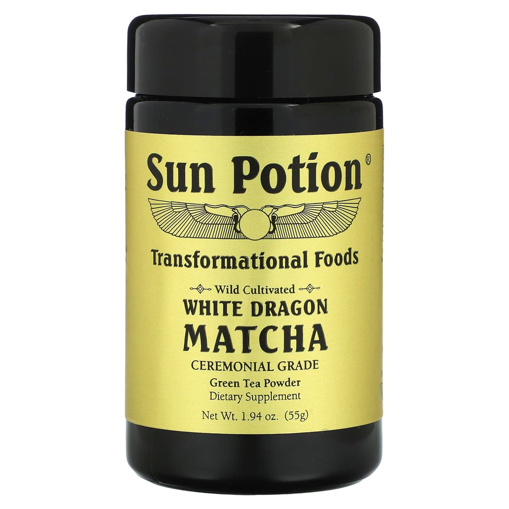 Sun Potion, Из дикорастущего сырья, матча «Белый дракон», церемониальное качество, порошок из зеленого чая, 55 г (1,94 унций)