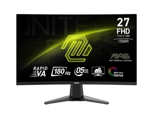 Монитор 27" MSI MAG 27C6F VA 1920x1080 16:9 180Hz 1500R 0,5ms 250cd/m 3000:1 2xHDMI 1xDP 1xUSB-C Черный