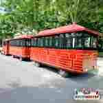 Детский безрельсовый поезд «Звёздный рейс» 2 вагона, 21 место, семейный