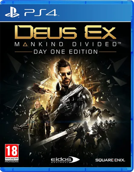 PS4 Deus EX: Mankind Divided Day One Edition (Новый, Полностью на русском языке, CUSA-01836)