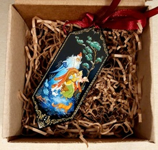 Ёлочная игрушка/сувенир "Конфета с росписью Палех "Морозко"