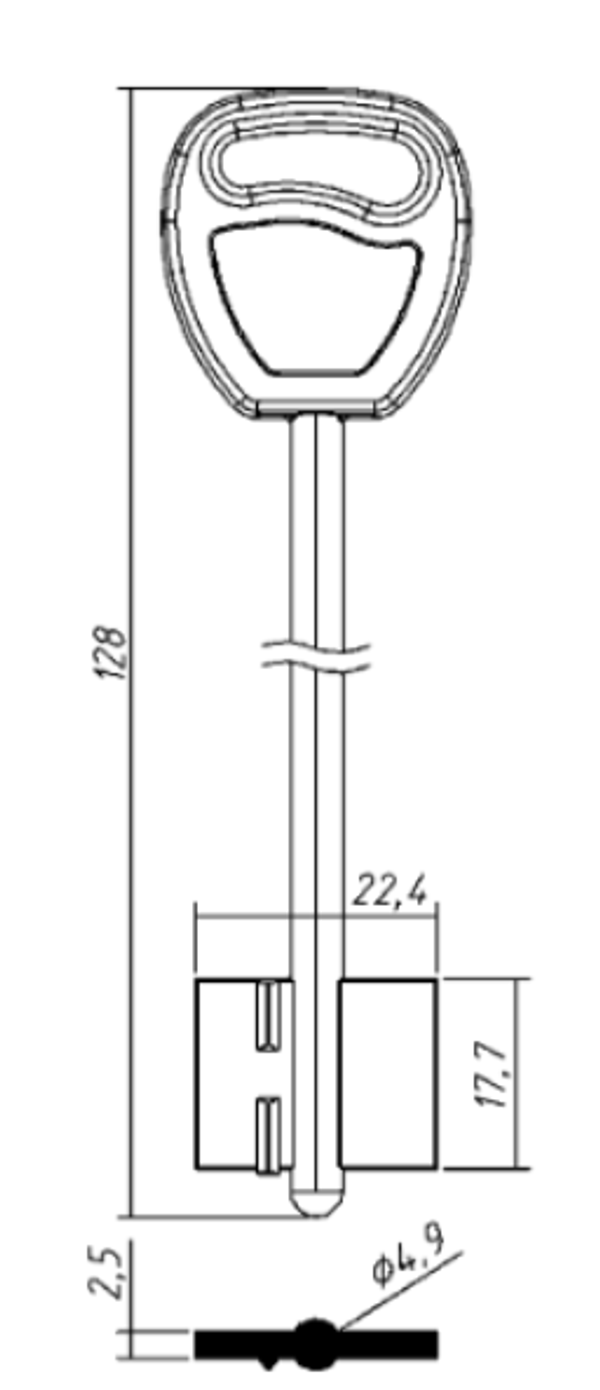 Заготовка дверняк ГАРДИАН 4 в пластике