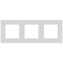 Рамка для розеток и выключателей ЭРА Серия 12 12-5203-01М на 3 поста, Классик, белый матовый