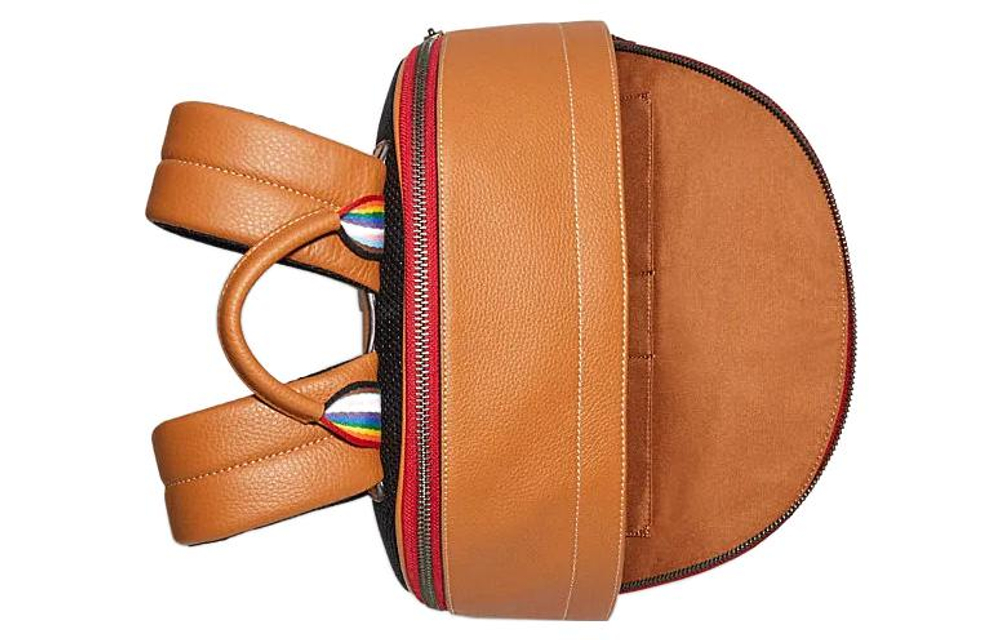 COACH West Cow Leather With Textile Backpack Regular Women"s White & Brown