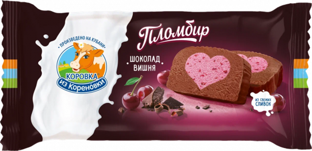 Мороженое Коровка из Кореновки, шоколад/вишня, 200 гр