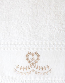 Полотенце 50x100 Devilla Венский вальс белое/бежевое