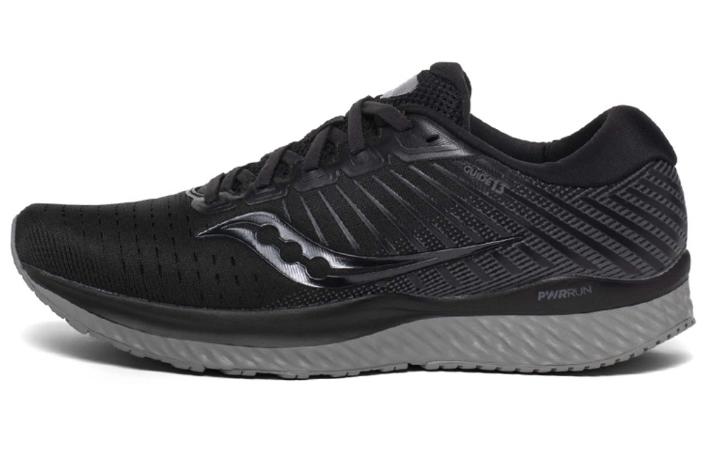 Saucony Guide 13 Guide 13 support low-cut running shoes men's black and gray wide last