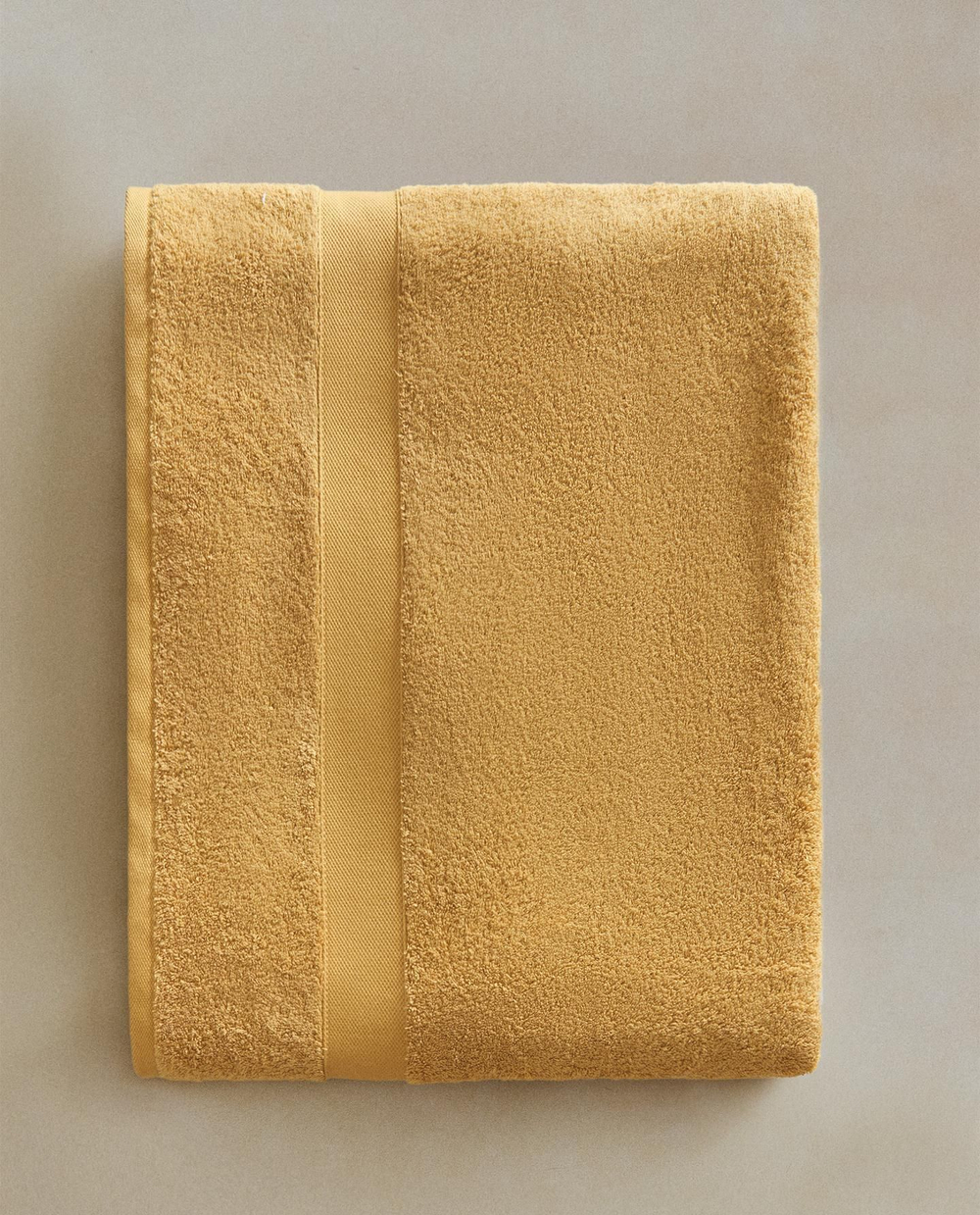 Zara Home - Хлопковое банное полотенце премиум-класса (600 г / м2), горчичный, 30х50 см