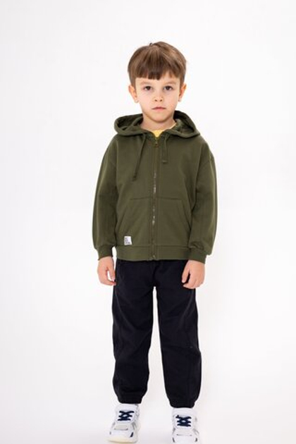 Джемпер на молнии для мальчика цвета хаки