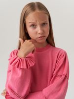 Платье для девочки с длинным рукавом AT1039 коралловый