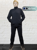 3058 Жакет мужской на замке флис темно-серый (56)