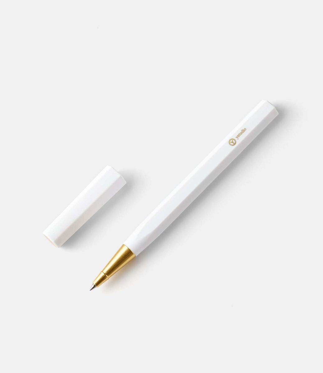 YStudio Ручка-роллер Resin Rollerball Pen White