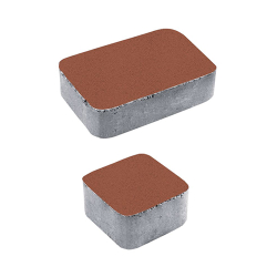 Тротуарная плитка КЛАССИКО - Стандарт Красный, комплект из 2 видов плит