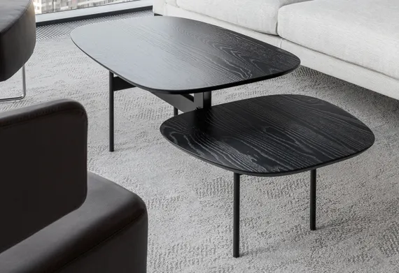 Журнальный столик Step L, черный ясень