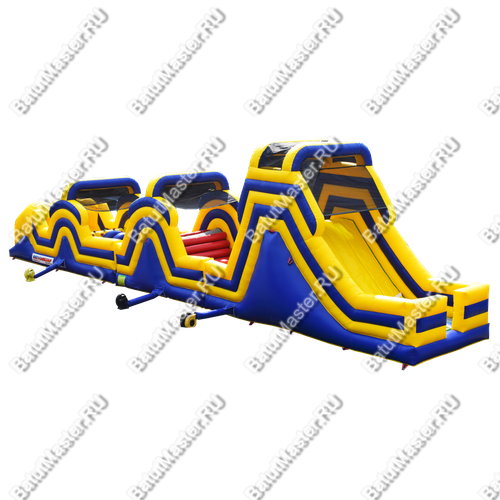 Коммерческая надувная полоса препятствий "Зона экстрима" 20*4*5,5 м