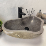Раковина из речного камня RS-63650 (54*39*15) 0122