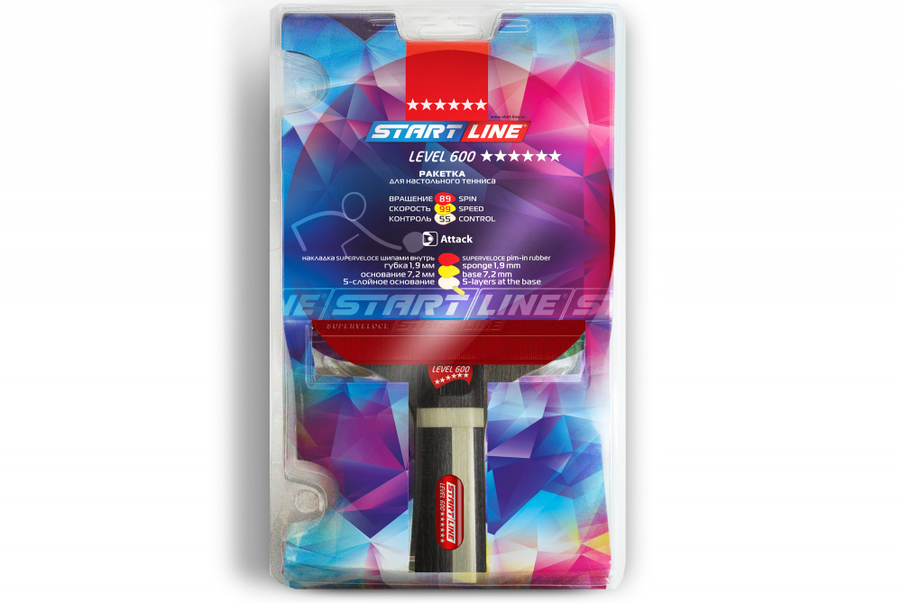 Теннисная ракетка Start line Level 600 New (прямая) 12705