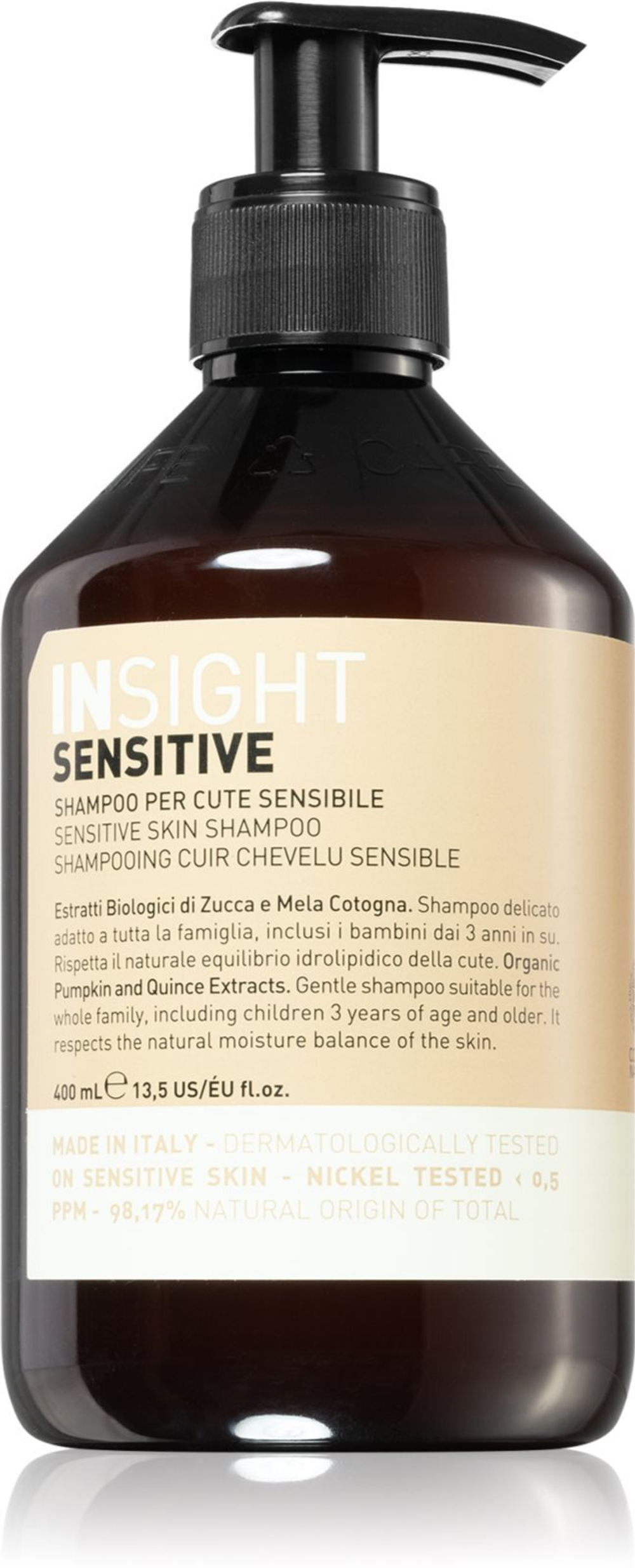 INSIGHT Sensitive - шампунь для чувствительной и раздраженной кожи головы /   400  ml  / GTIN 8029352354267