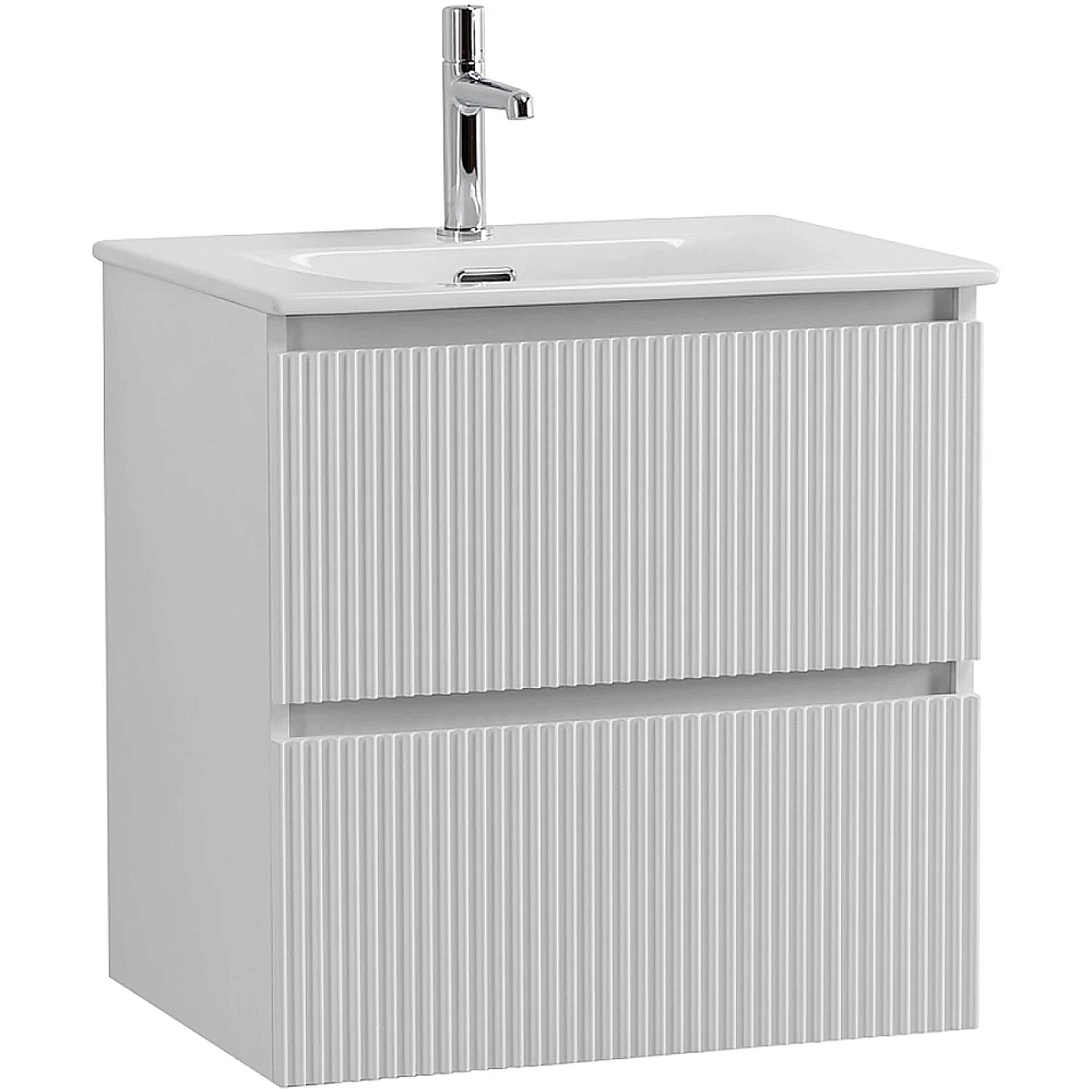 Тумба с раковиной BelBagno 60 UNO-MINI-600-2C-SO-BO+BB-8099-3-60 Bianco Opaco