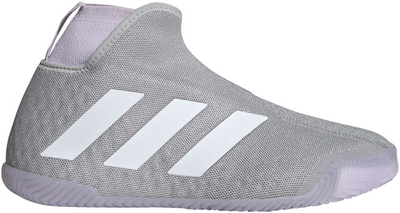Женские Кроссовки теннисные Adidas Stycon Laceless W - grey two/cloud whie/purple tint
