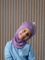 Шлем зимний вязаный (Сирень) ОРЕО