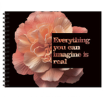 Блокнот А6+, гребень, Alingar, мелованный картон, Soft touch+ выб УФ лак, 48 л., клетка, "Цветы", ассорти