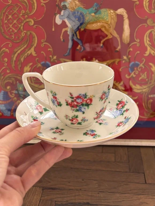 Чайная пара Kenzo белая