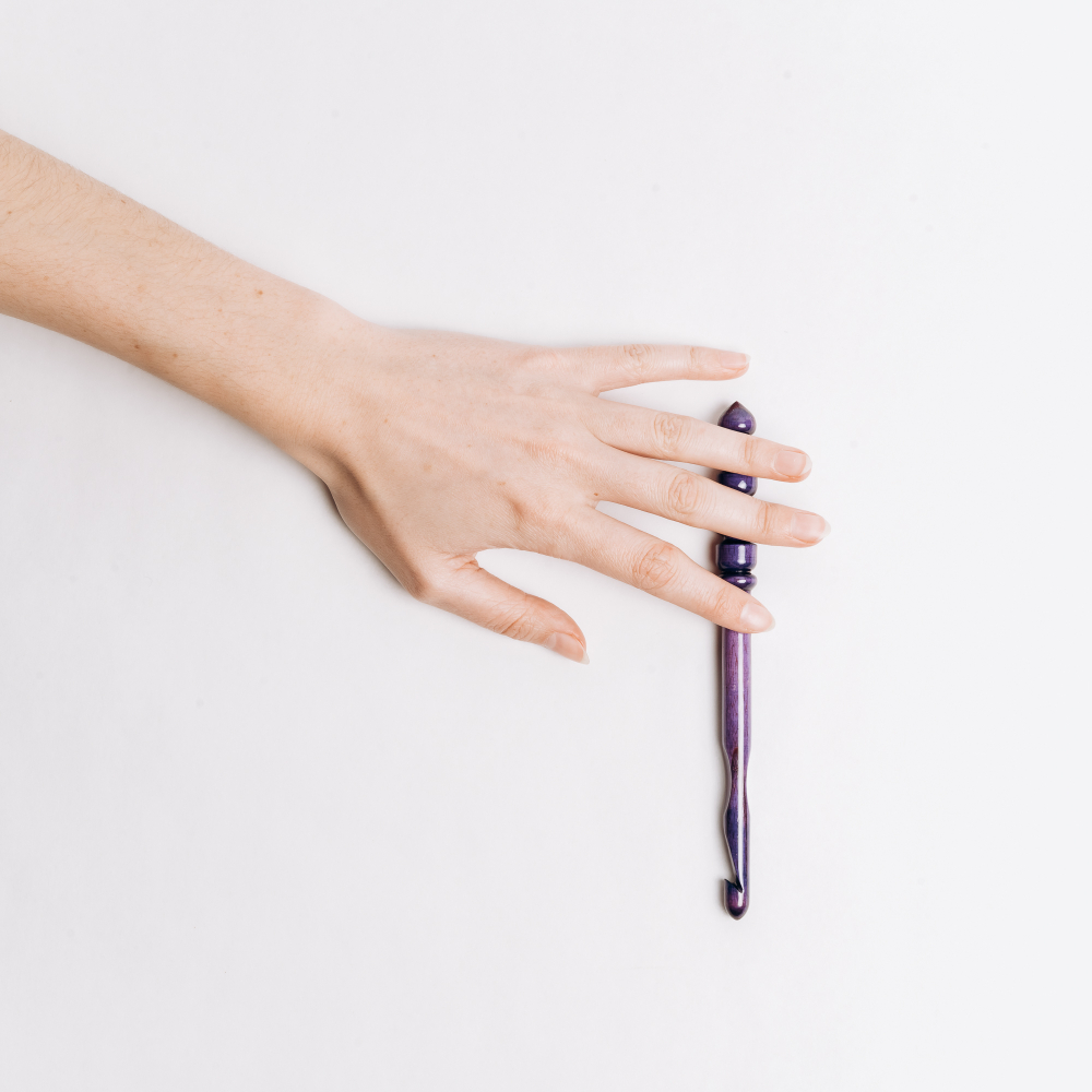 Деревянный крючок для вязания из древесины клена 9 мм. K348