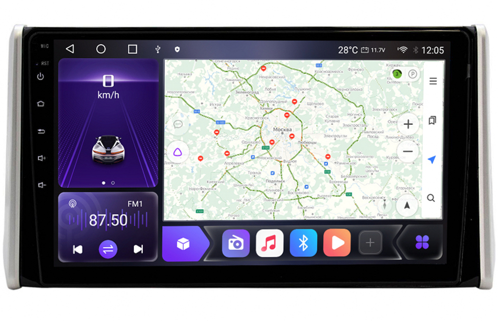 Магнитола для Toyota RAV4 5 2019-2022 - Carmedia OL-1684 QLed, Android 12, TS10, CarPlay, 4G SIM-слот