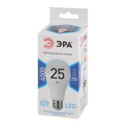 Лампа светодиодная ЭРА STD LED A65-25W-840-E27 E27 / Е27 25Вт груша нейтральный белый свет | Лампы cветодиодные Груша (A)