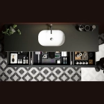 Тумба с раковиной Black&White Universe U950.1600 матовый античный серый