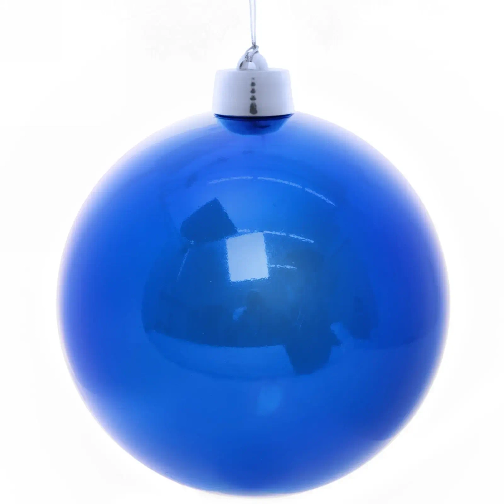 Новогодний шар 25 см «Глянец», синий