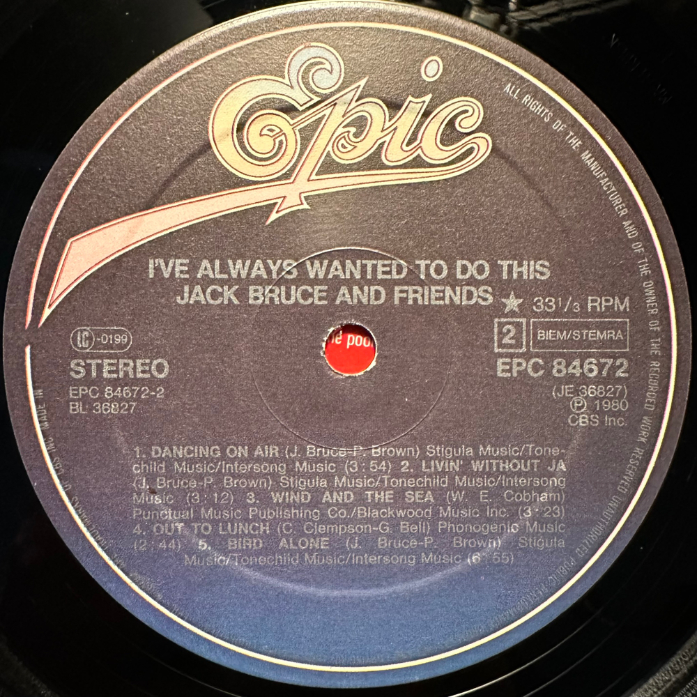 Jack Bruce And Friends - I've Always Wanted To Do This (Голландия 1980г.)