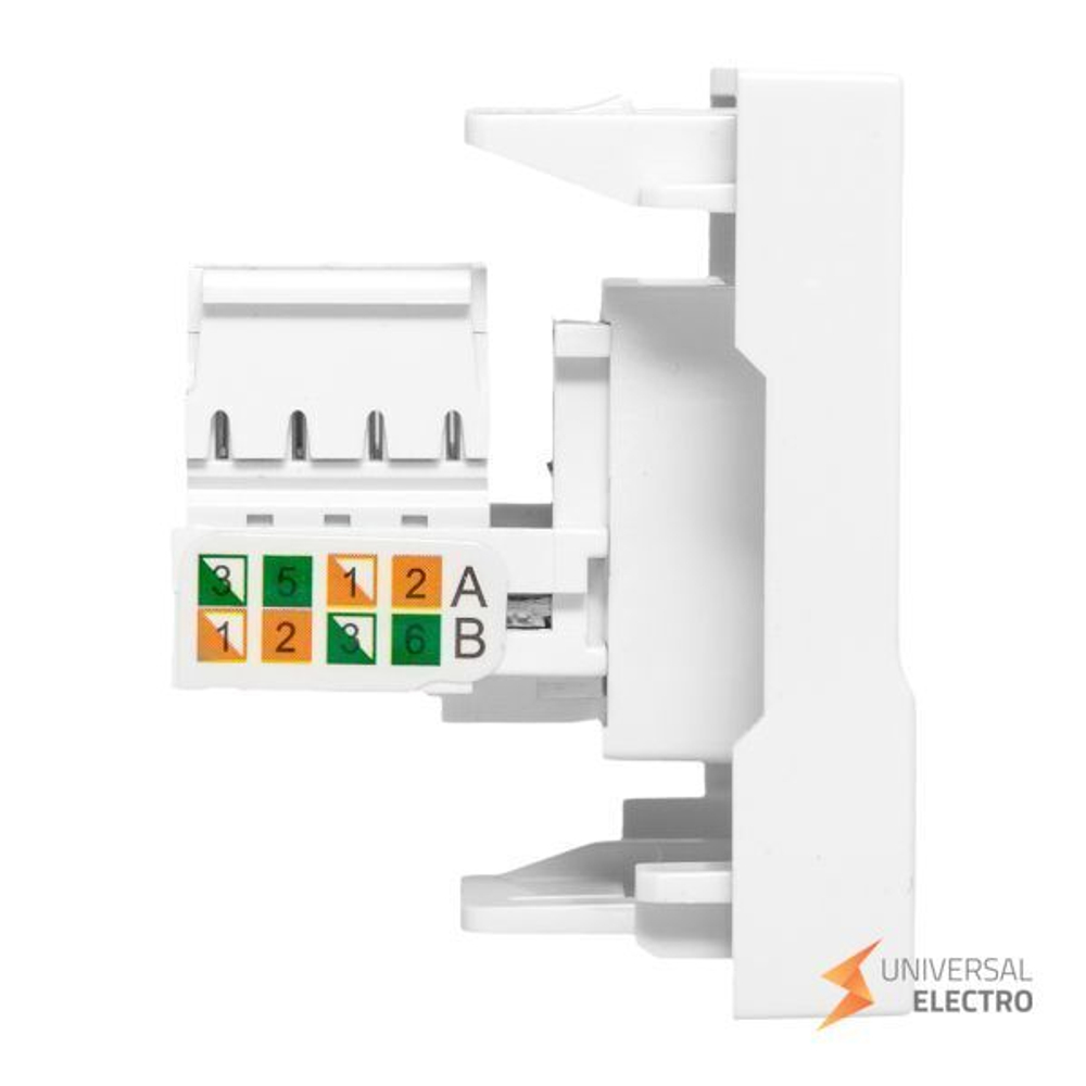Розетка RJ45 кат, 5e, 2 модуля EKF