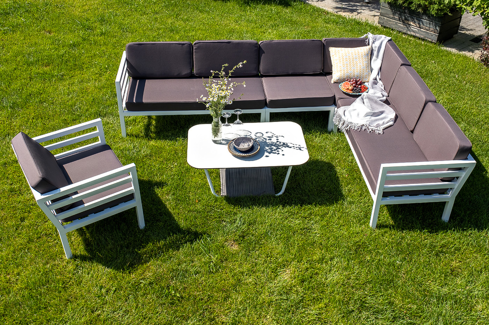 "Глория" модуль диванный правый, каркас из алюминия, АЛ-Д2-0002