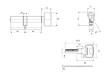 Цилиндровый механизм Avers GM-120-C-CR