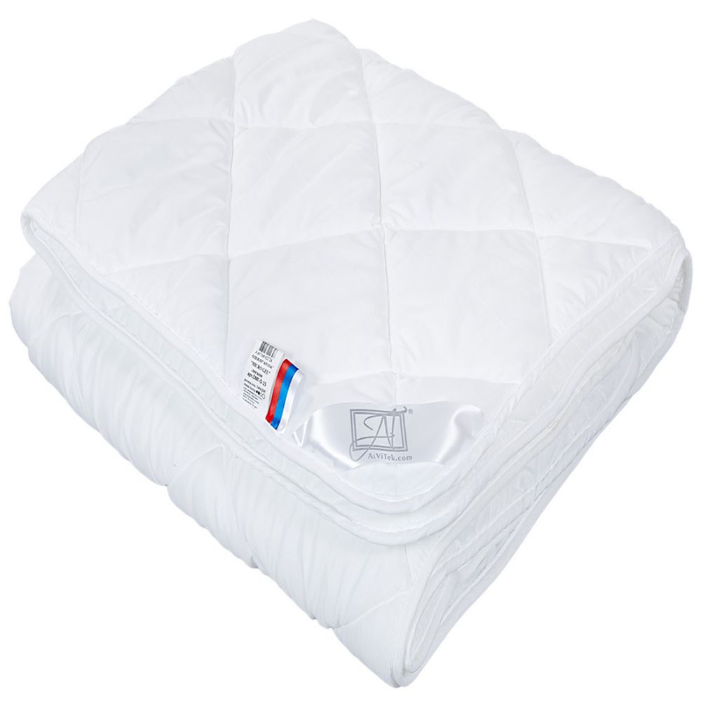 Одеяло "АВТ. MICRO GEL" лёгкое, плотность 200 г/м2, микрофибра, цвет белый, Россия.