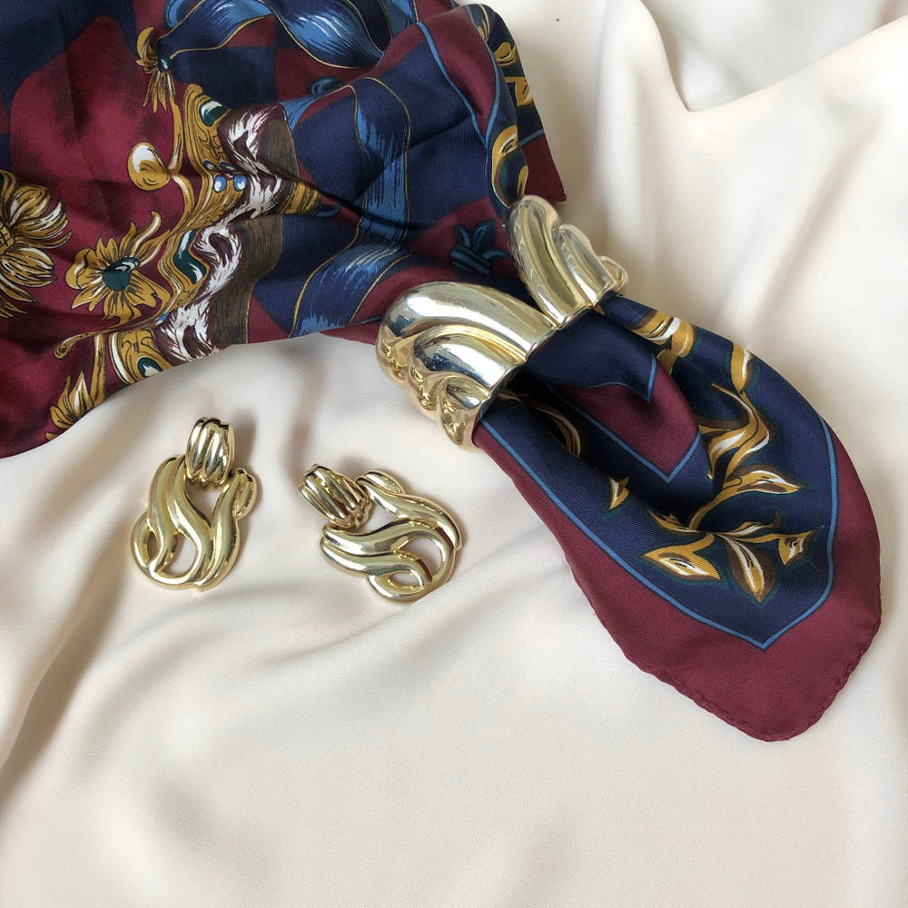 Cерьги винтаж Америка 80-е, no name