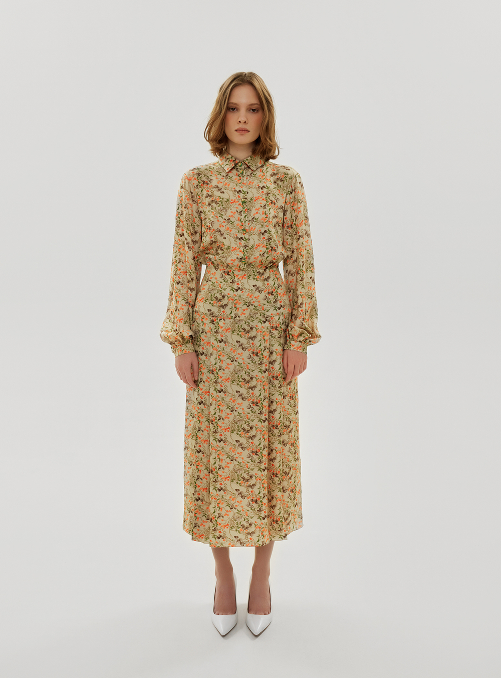 Платье, бежевый