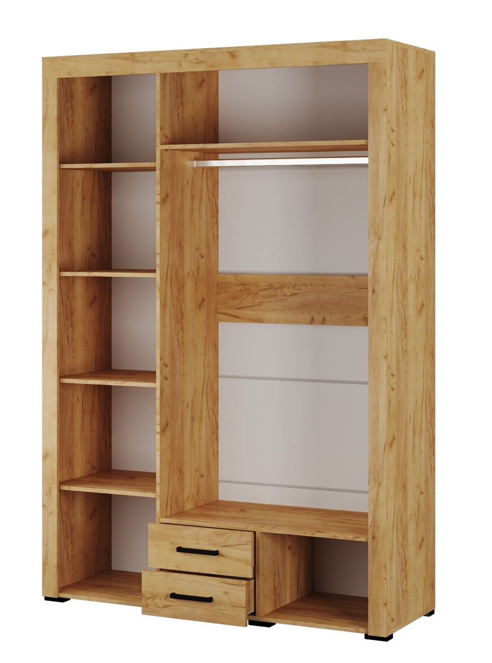 Шкаф для одежды Адель, белый/дуб крафт