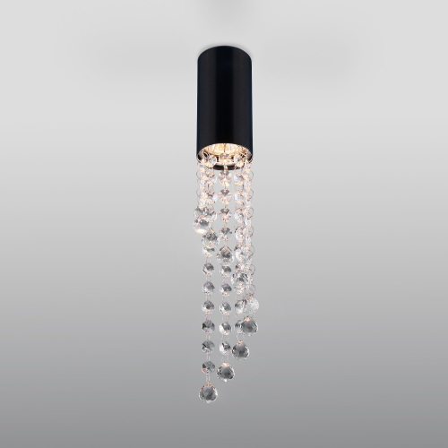 Накладной точечный светильник с хрусталем 1083 GU10 BK черный