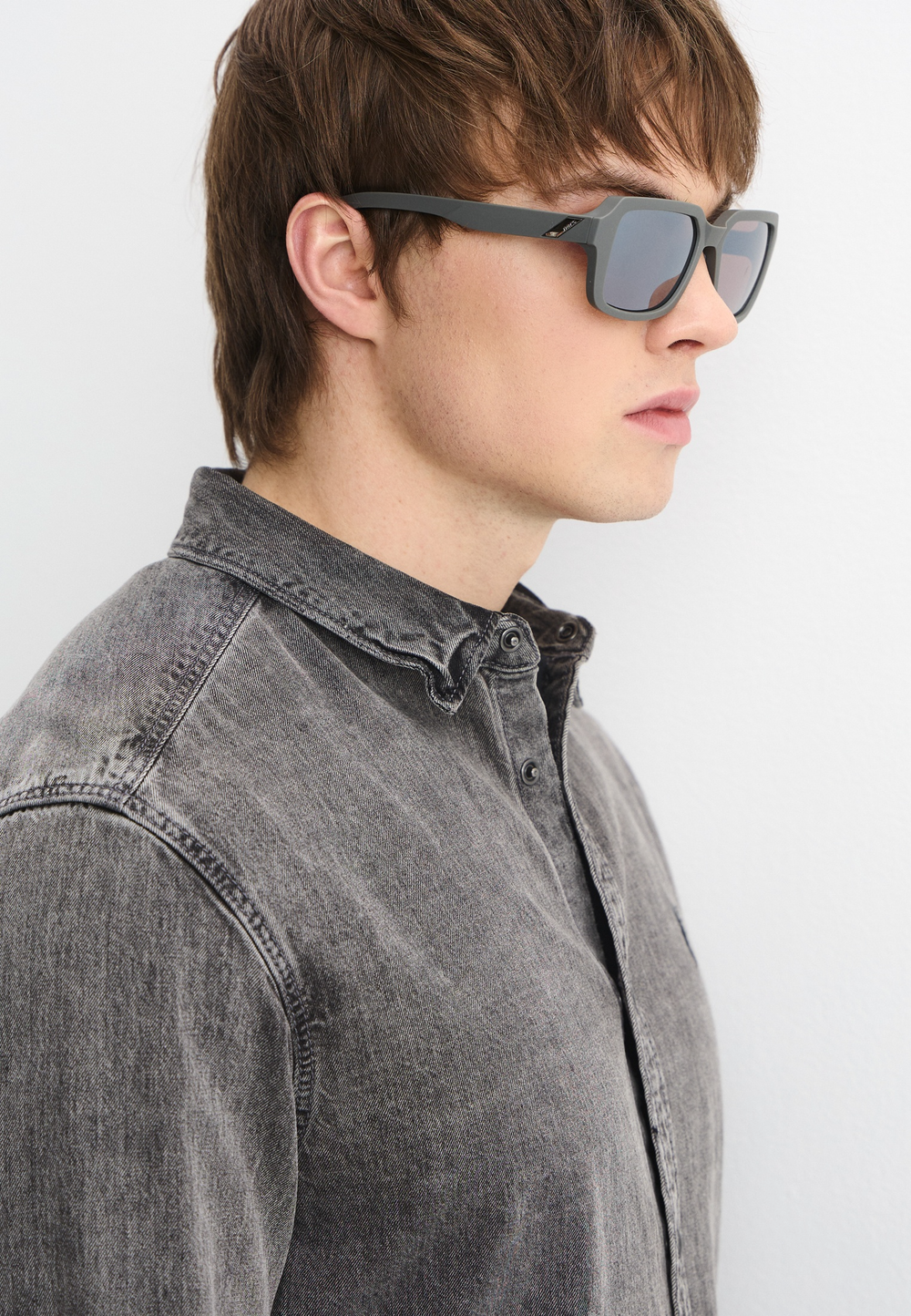 Спортивные очки 100% RIDELEY Soft Tact Cool Grey - HiPER Silver Mirror Lens