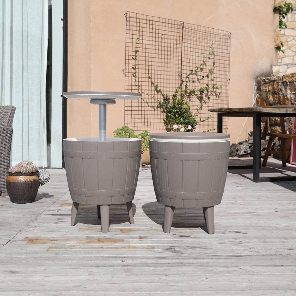 Стол пластиковый мини-бар Tagliamento Nova Cool Bar, белый, тортора