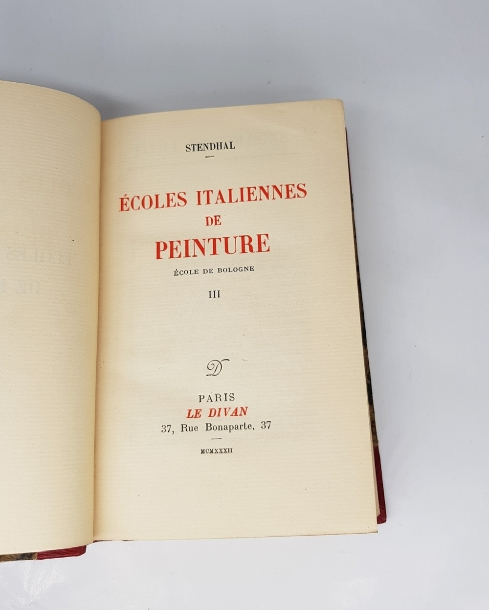 "Ecoles italiennes de Peinture (Итальянские школы живописи)". Stendhal  1932г.