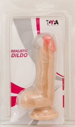 Телесный фаллоимитатор на присоске, 10 см